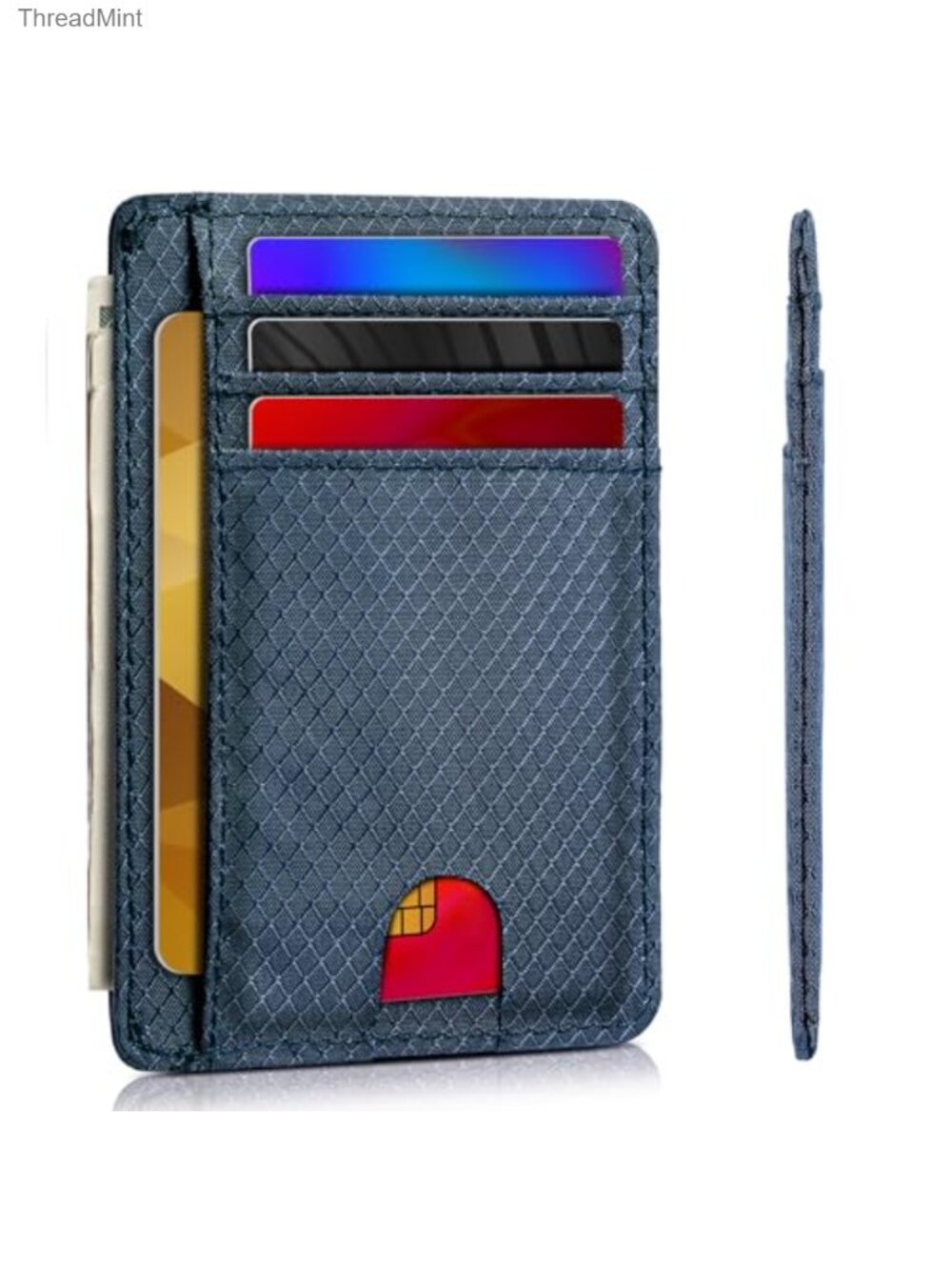 Slim Minimalist RFID Blocking Nylon Wallet Card Holder Travel Front Pocket